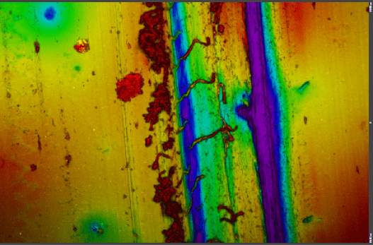 Polymer surface data using Rtec 3d optical microscope