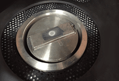 Sample mounted on air jet erosion tester