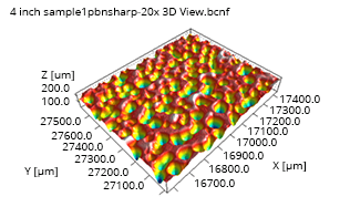 3D光学顕微鏡からのcmpポリッシャーパッドボイド画像