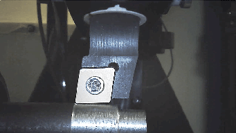 cutting tool on block on ring drive to simulate cutting process