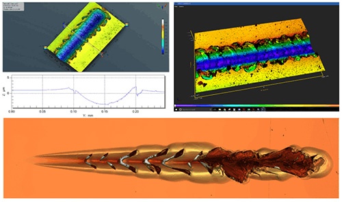 scratch data images and analysis by rtec instruments