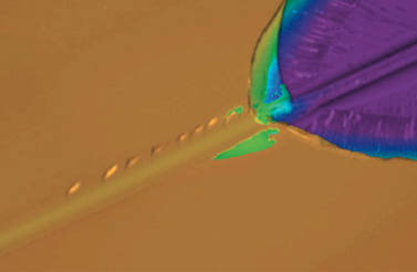 Confocal image of scratch failure