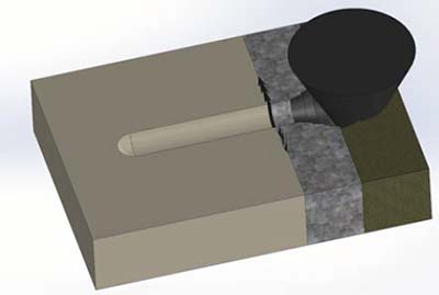 Cross sectional scratch testing failures