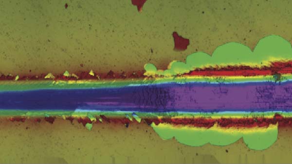 Final failure in scratch adhesion test lc3