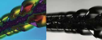 Data showing removal of clearcoat and damage to basecoat in macro scratch test