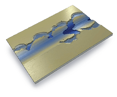 3D scratch test full delamination by scratch tester smt-5000