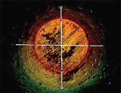 4 ball 3d image  of astm d2596 wear mark