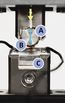 electrical connector fretting wear tester setup on the FFT-M