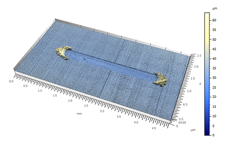 electrical connector fretting wear 3D data image